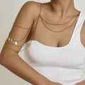 Gouden Schouder Ketting met Leaf