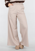 Beige Lounge Broek met Rechte Pijpen