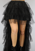 Zwarte Layered Mullet Rok
