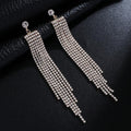Gouden Waterval Oorbellen met Strass