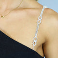 Zilveren Strass Bh Band met Infinity Teken