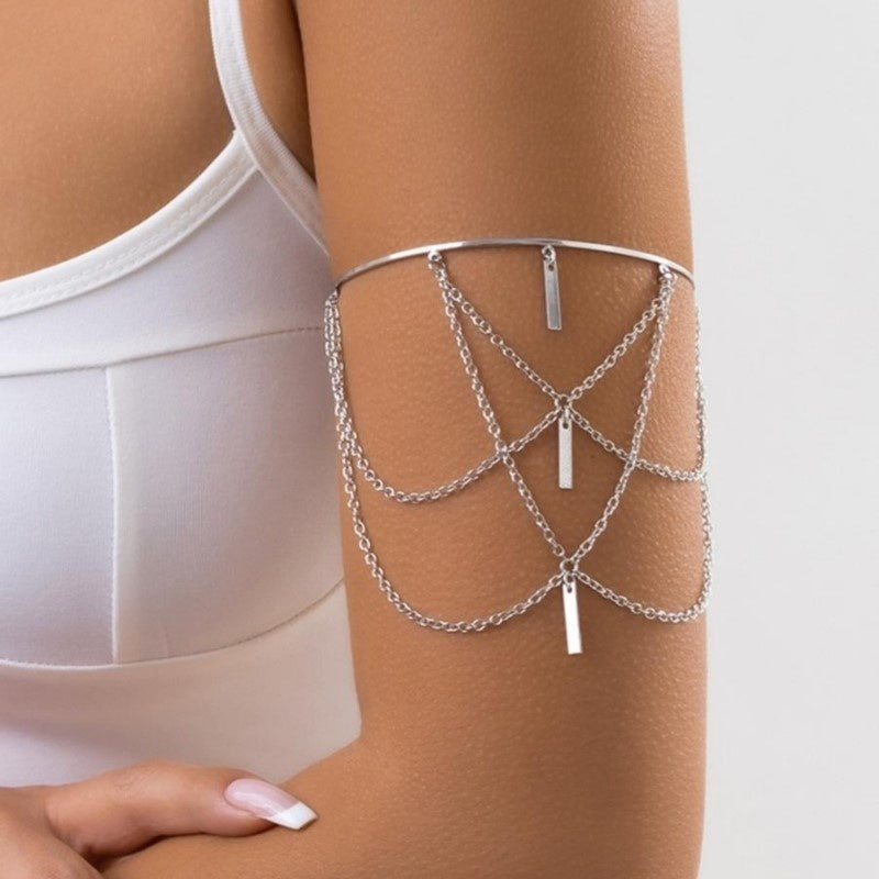 Zilveren Layered Arm Ketting