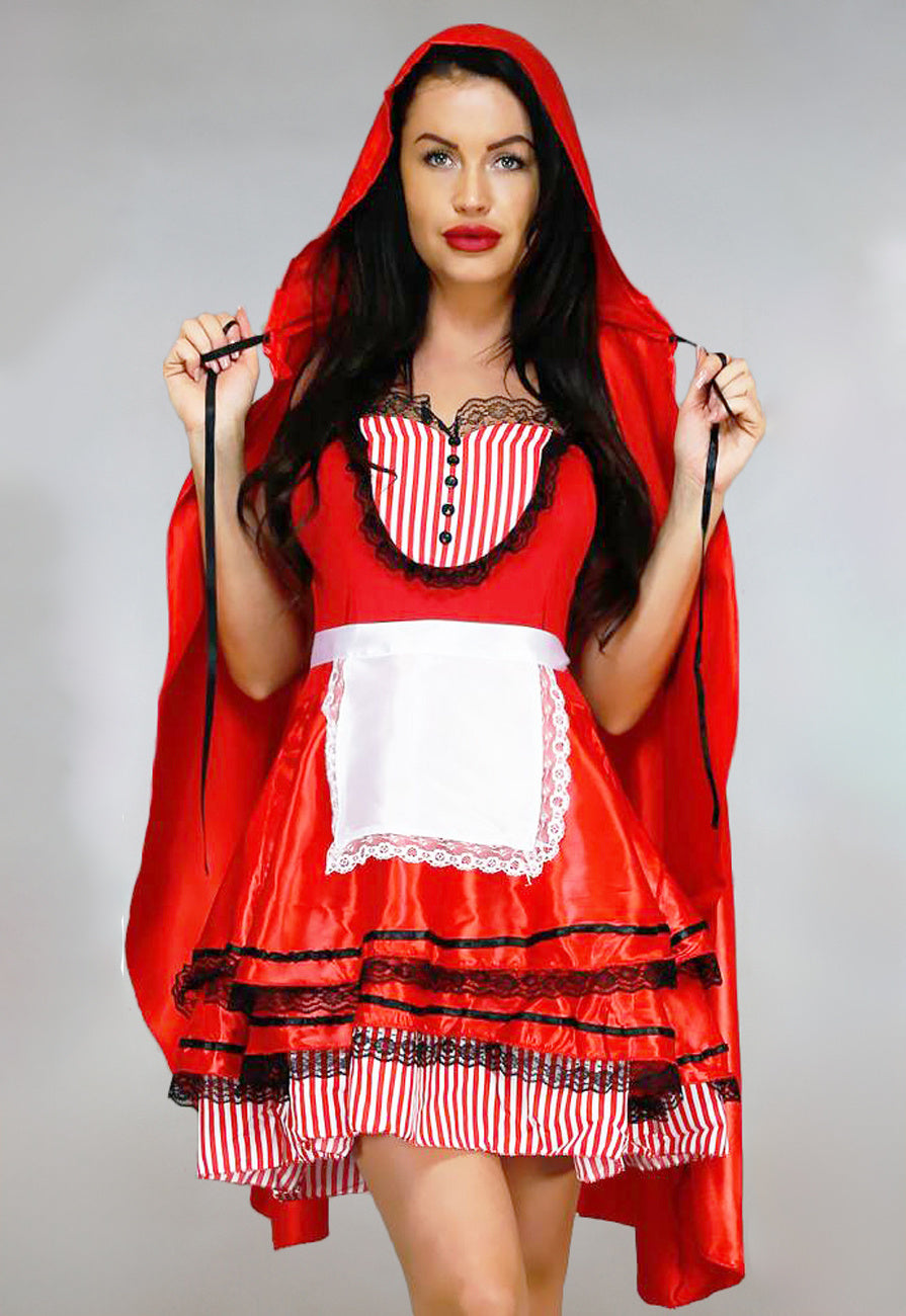 Strapless Roodkapje Kostuum met Cape