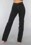 Redial Jeans Tall Grijze High Waist Straight Leg Jeans