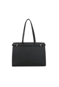 Zwarte Shopper met Dubbele Schouderhengsels en Ritsvak