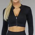 Zwart Longsleeve Sportvestje van Ribstof