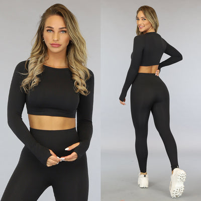 Zwarte Longsleeve Unpadded Sporttop