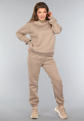 Fleece Jogger Set in Camel