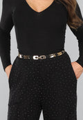 Rekbare Riem met Gouden Details