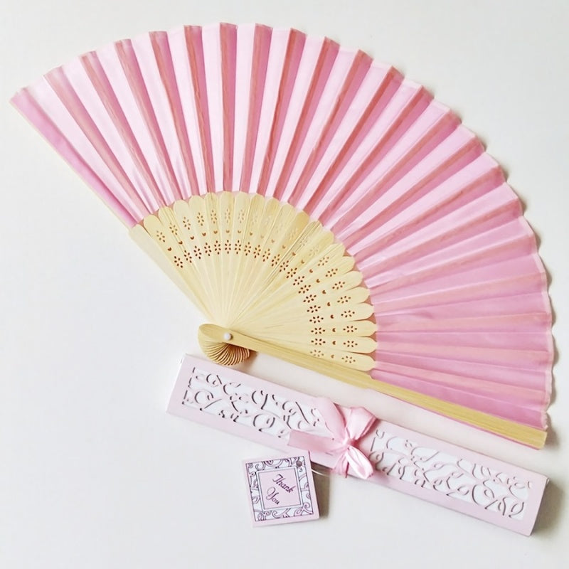 Roze Bamboe Waaier Zijden