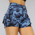 Blauwe Camouflage Cargo Short
