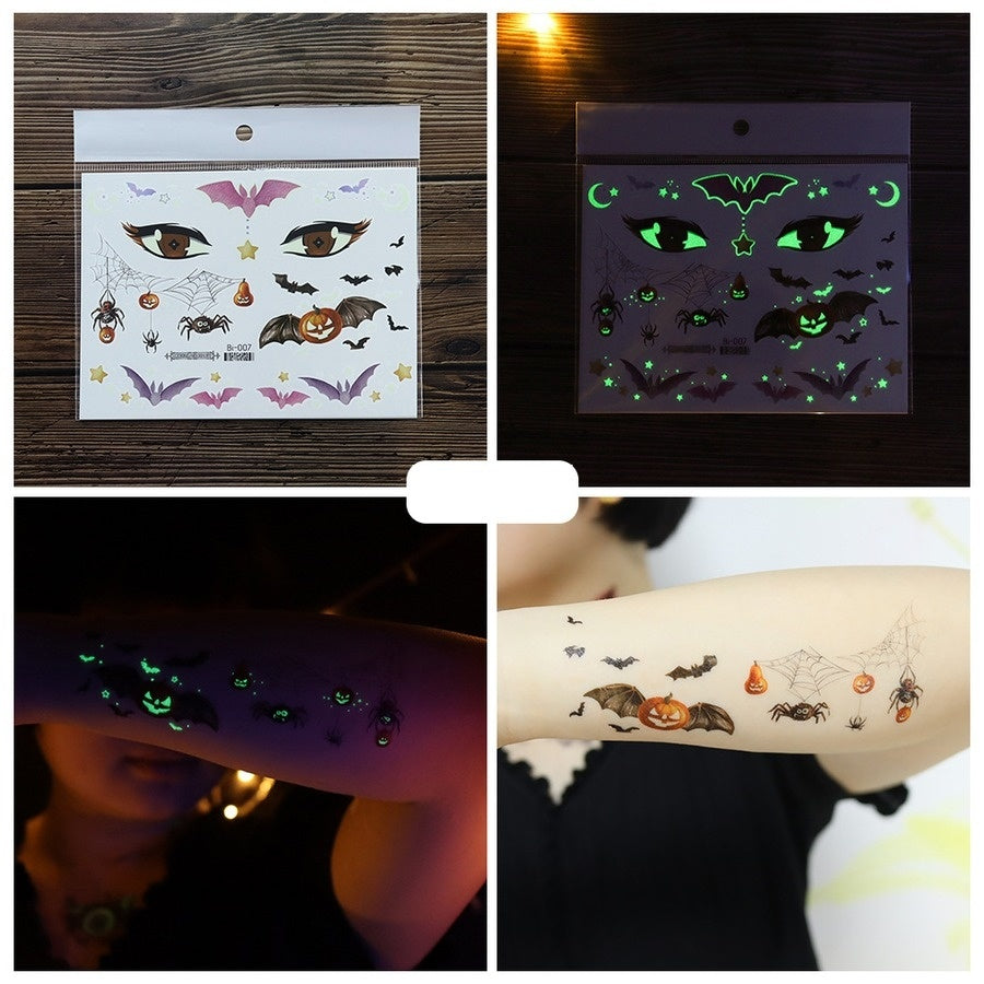 Glow In The Dark Tijdelijke Spooky Tattoo Set