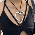 Groot Hart Ketting Zilver