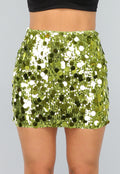 Korte Groene Sequin Rok