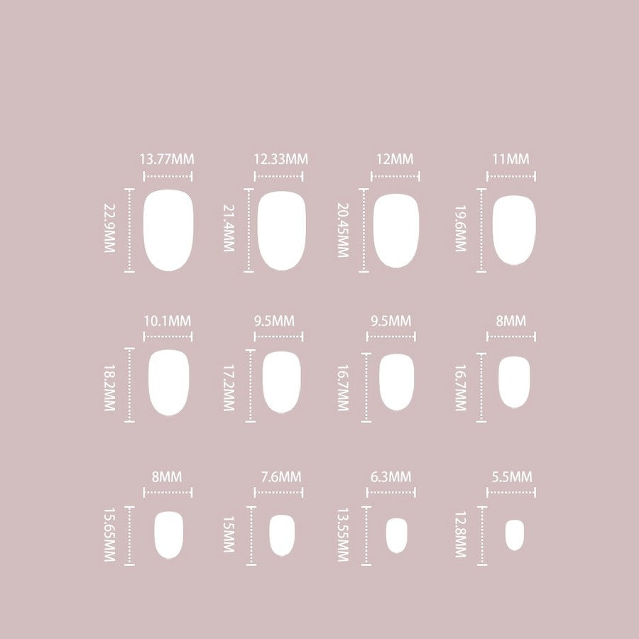 Ovaal Nude Nepnagels met Glitter