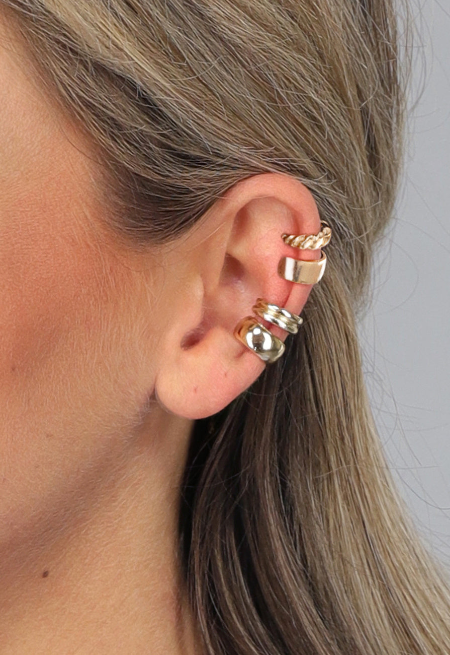 Goudkleurige 4-Delige Ear Cuff Set