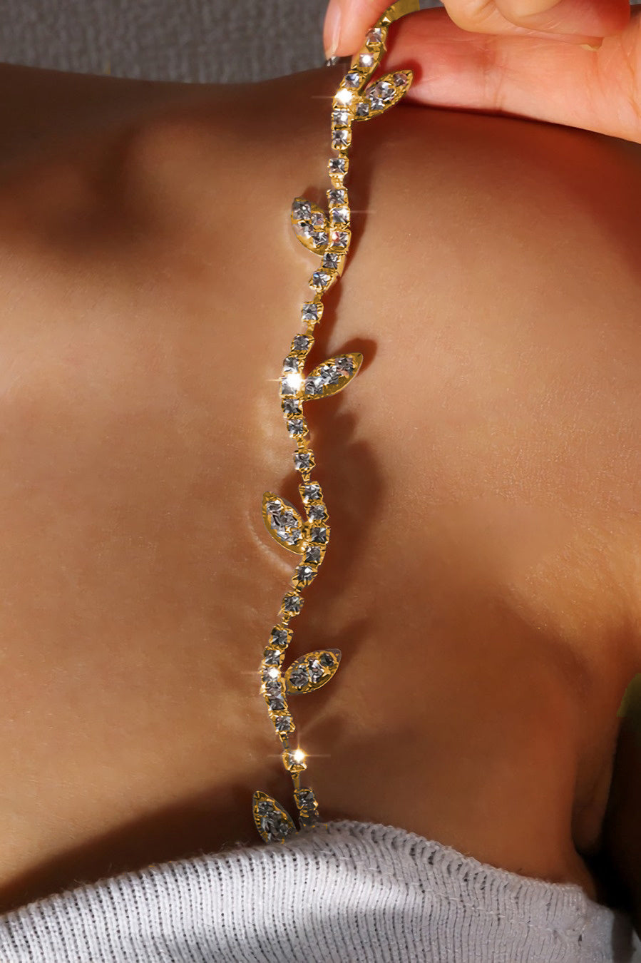 Gouden Leaf BH Band met Strass