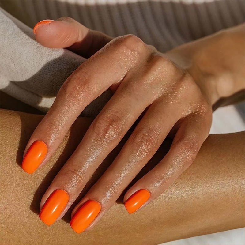 Basic Oranje Plaknagels