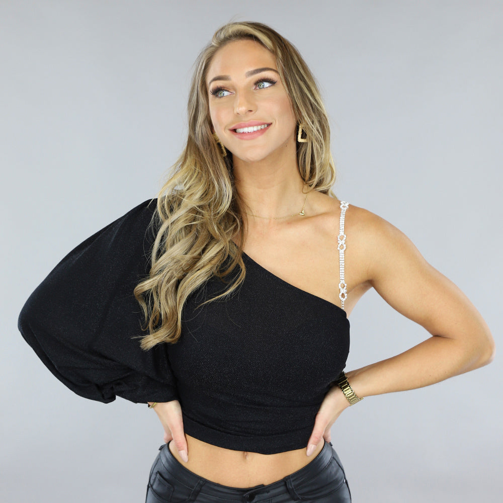 Zilveren Strass Bh Band met Infinity Teken