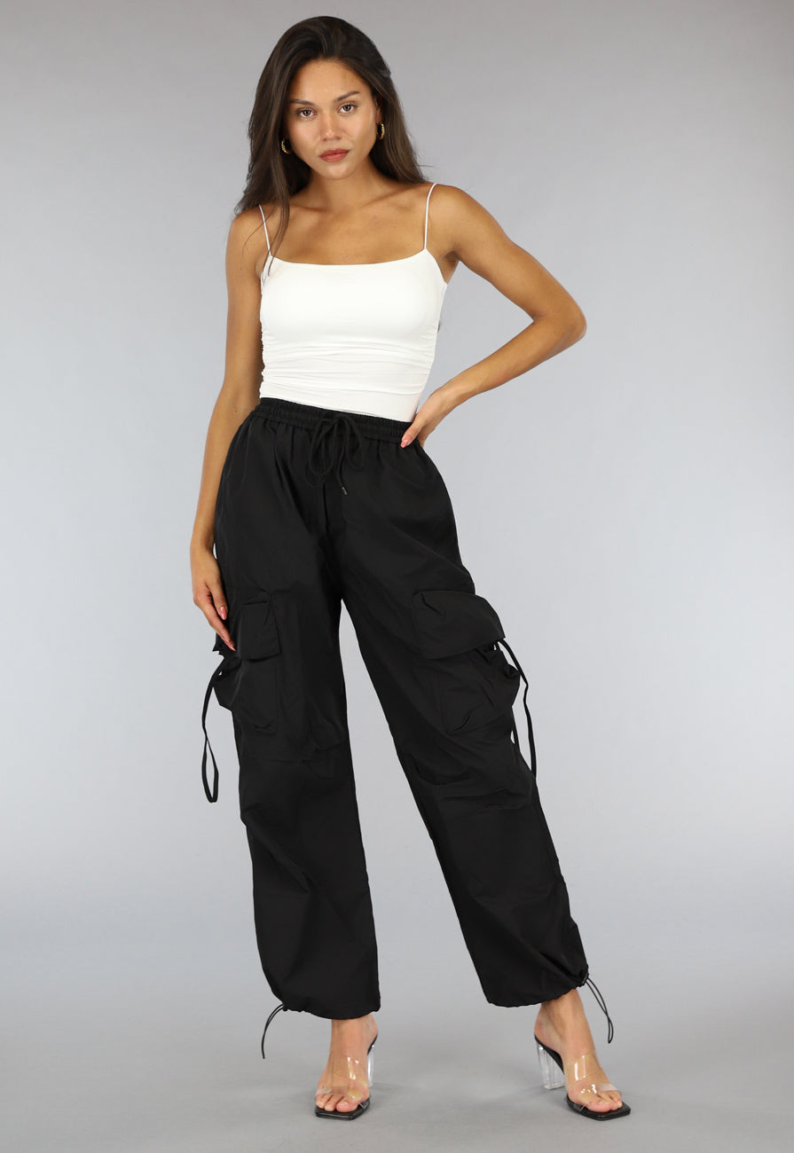 Zwarte Parachute Cargo Broek