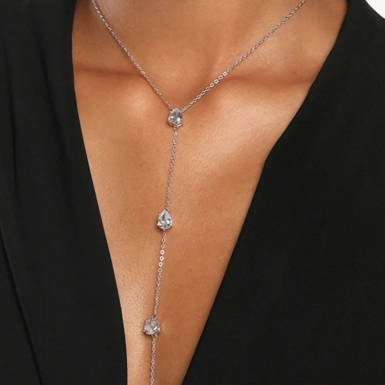 Zilveren Druppel Hals Bodychain