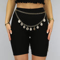 Dubbele Bellychain met Coins