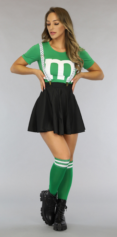 Groene M&M Kostuum