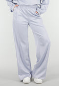 Lichtblauwe Wide Leg Joggingbroek met Elastische Taille en Stretch