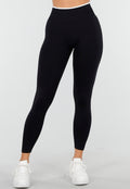 Zwarte Sportlegging met Hoge Taille en Stretch