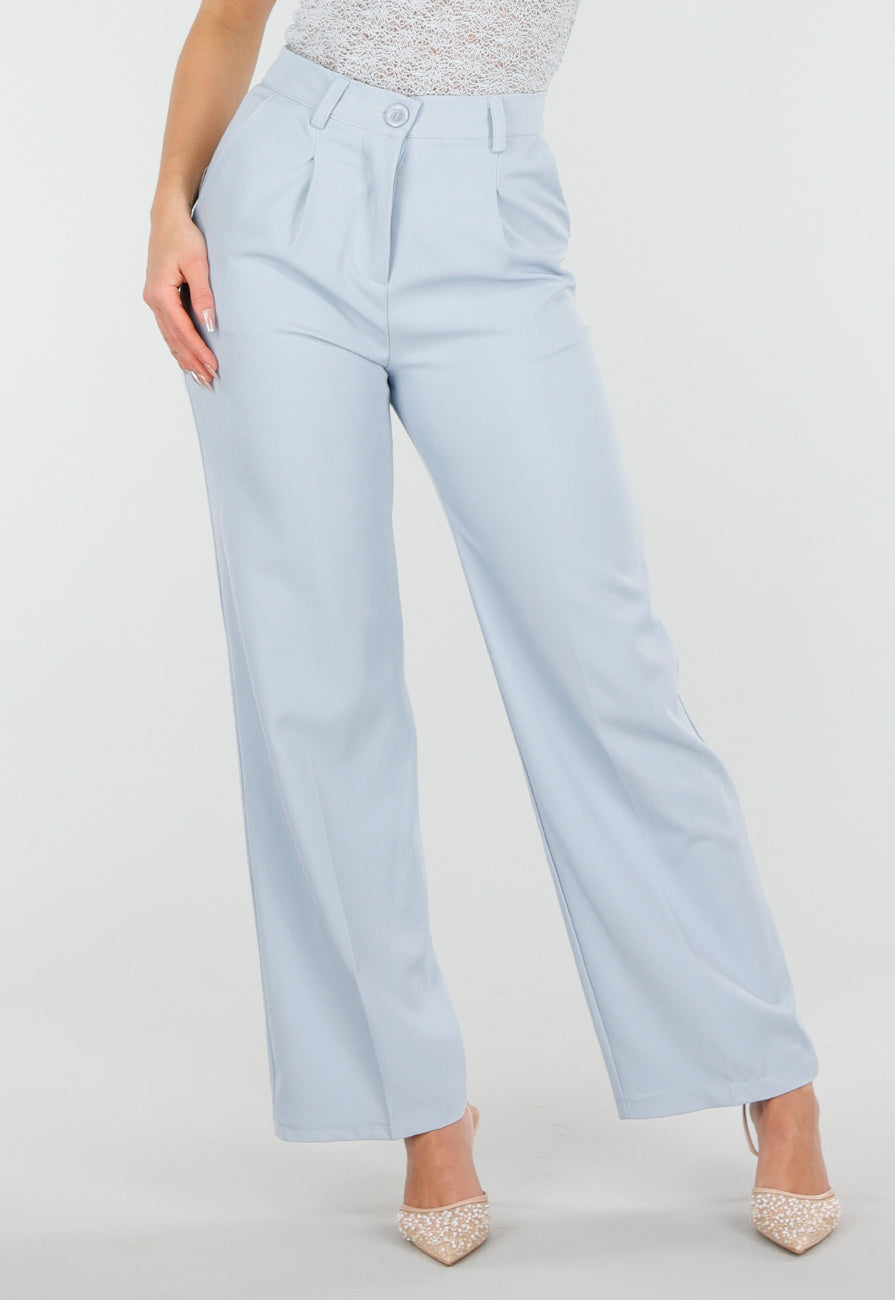 Lichtblauwe Pantalon met Rechte Pijpen