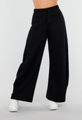 Zwarte Barrel Fleece Joggingbroek met Stretch