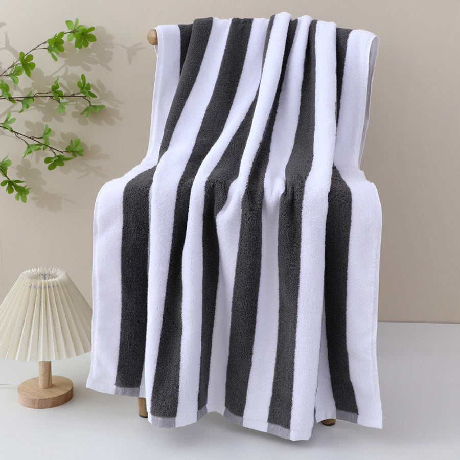 Zwart-Witte Badstof Handdoek Retro