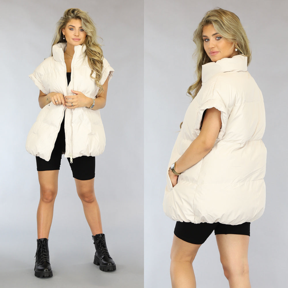 Oversized Bodywarmer Crème