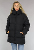 Zwarte Puffer Jas met Afritsbare Capuchon