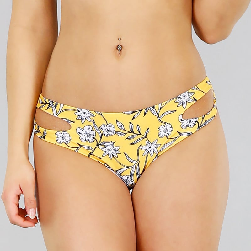 Gele Print Bikinibroek