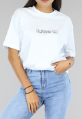 Wit Oversized T-Shirt met Duif Print