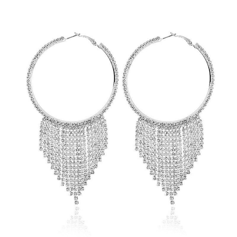 Zilveren Fringe Oorbellen
