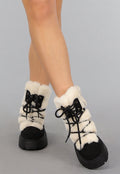 Zwarte met Bont Gevoerde Snowboots