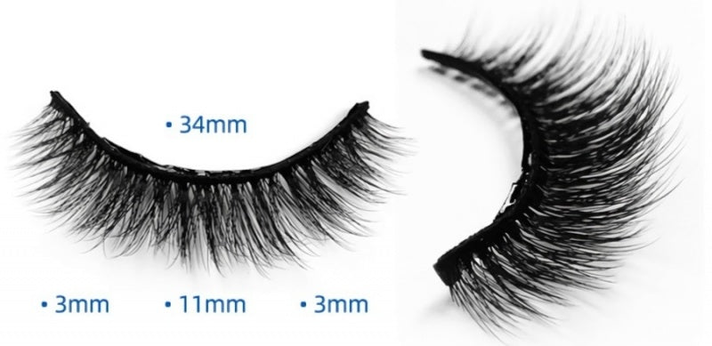 5x Natuurlijke Zelfklevende Wimpers Set 34mm