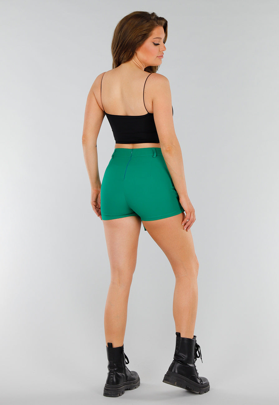 Zwarte Cropped Top met Spaghettibandjes en Dubbele Laag