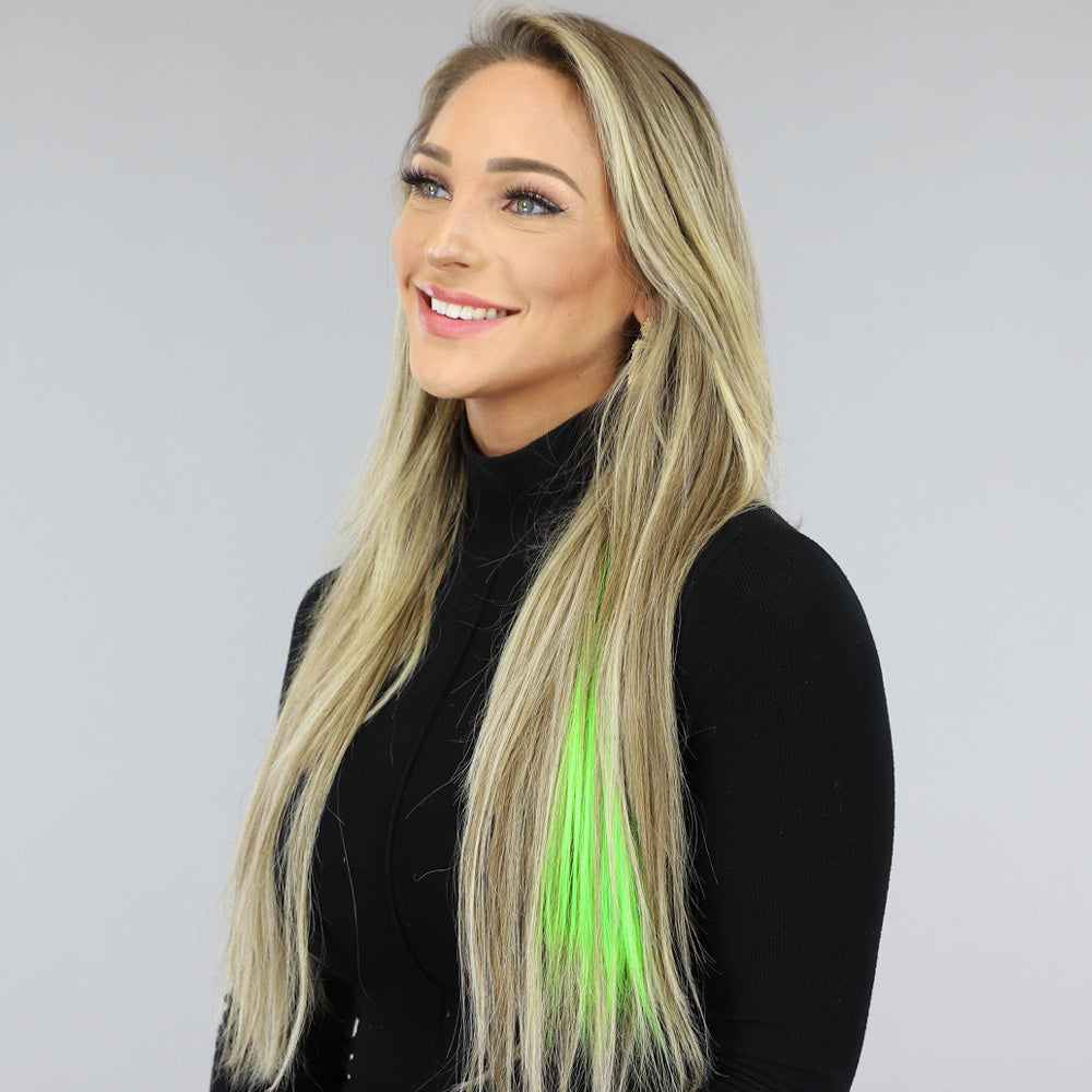 Clip in Haarextension Neon Groen