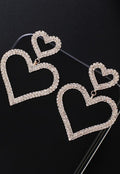 Gouden Glitter Hartjes Oorbellen