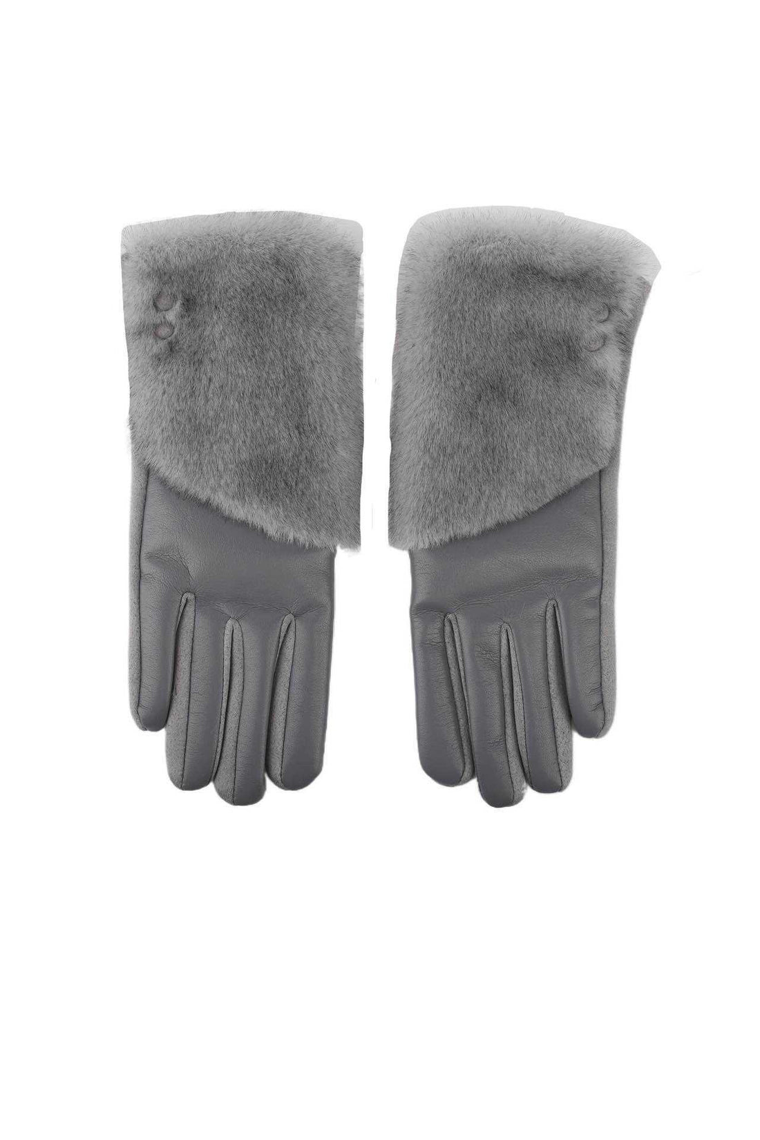 Leren Handschoenen met Faux Fur