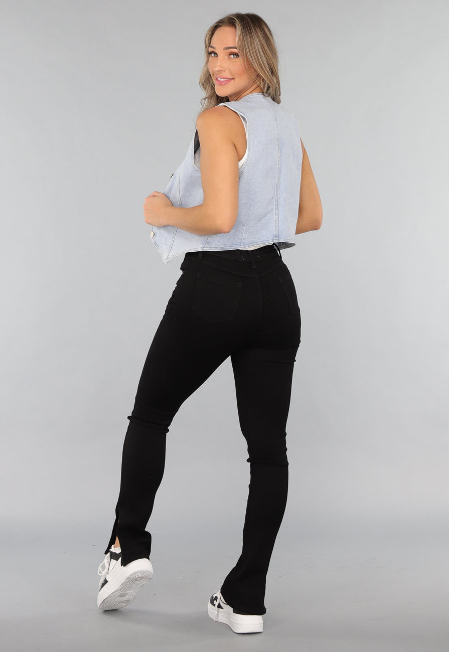 Redial Jeans Stretch Denim Gilet Topje