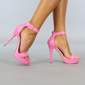 Roze Sandaletten met Plateau