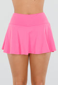 Neon Roze Stretch Skort met Binnenbroekje en Zakken
