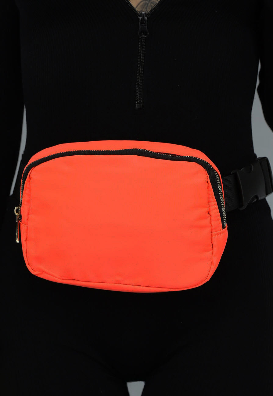 Neon Oranje Festival Tasje met Gespsluiting