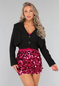 Zwarte Cropped Blazer met Vast Gilet
