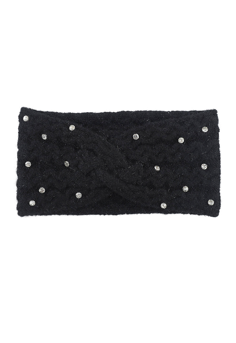 Gebreide Haarband met Glitter Steentjes