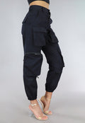 Zwarte Cargo Broek met Zakken